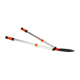 Teleskopinės Super lengvos gyvatvorių žirklės. Lygiais ašmenimis. Tinka visų tipų gyvatvorėms karpyti. Bendras ilgis 800-1050 mm